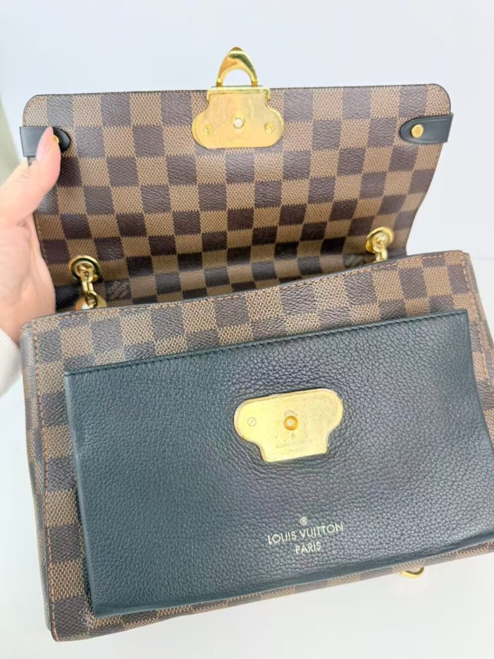 Louis Vuitton vavin damier with leather - Picture 12 of 13